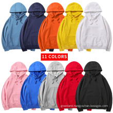 Fashion Custom Logo Low MOQ French Terry Plain Blank Pullover Oversized Cotton Hoodies for Men Women